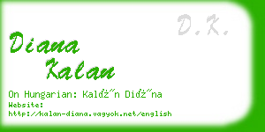 diana kalan business card